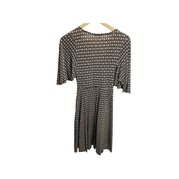 Velvet Torch Dress Womens M Retro Mini Wrap Brown White Whimsical Romantic Y2K - Picture 3 of 5